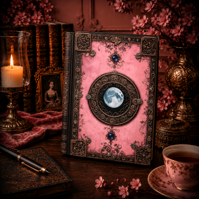 Pink Moon Journal Pastel Gothic Journal Notebook